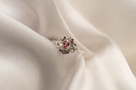 Theia Ring | Pink Sapphire | Silver | Size 6
