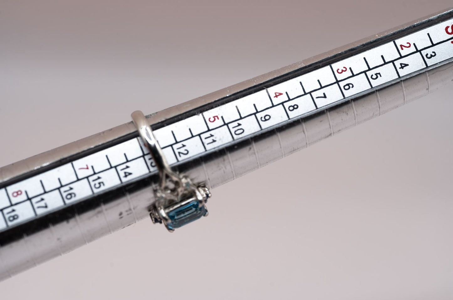 Swiss Blue Topaz Silver Aubert Ring Size 5.75