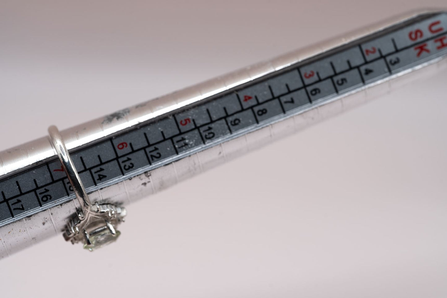 Mint Tourmaline Silver Theia Ring Size 6.75