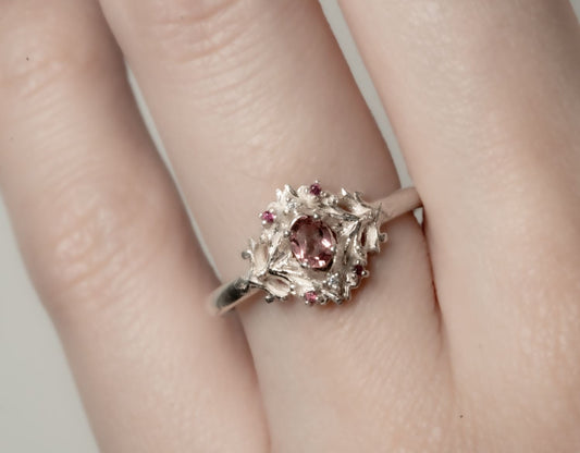 Theia Ring | Pink Sapphire | Silver | Size 6